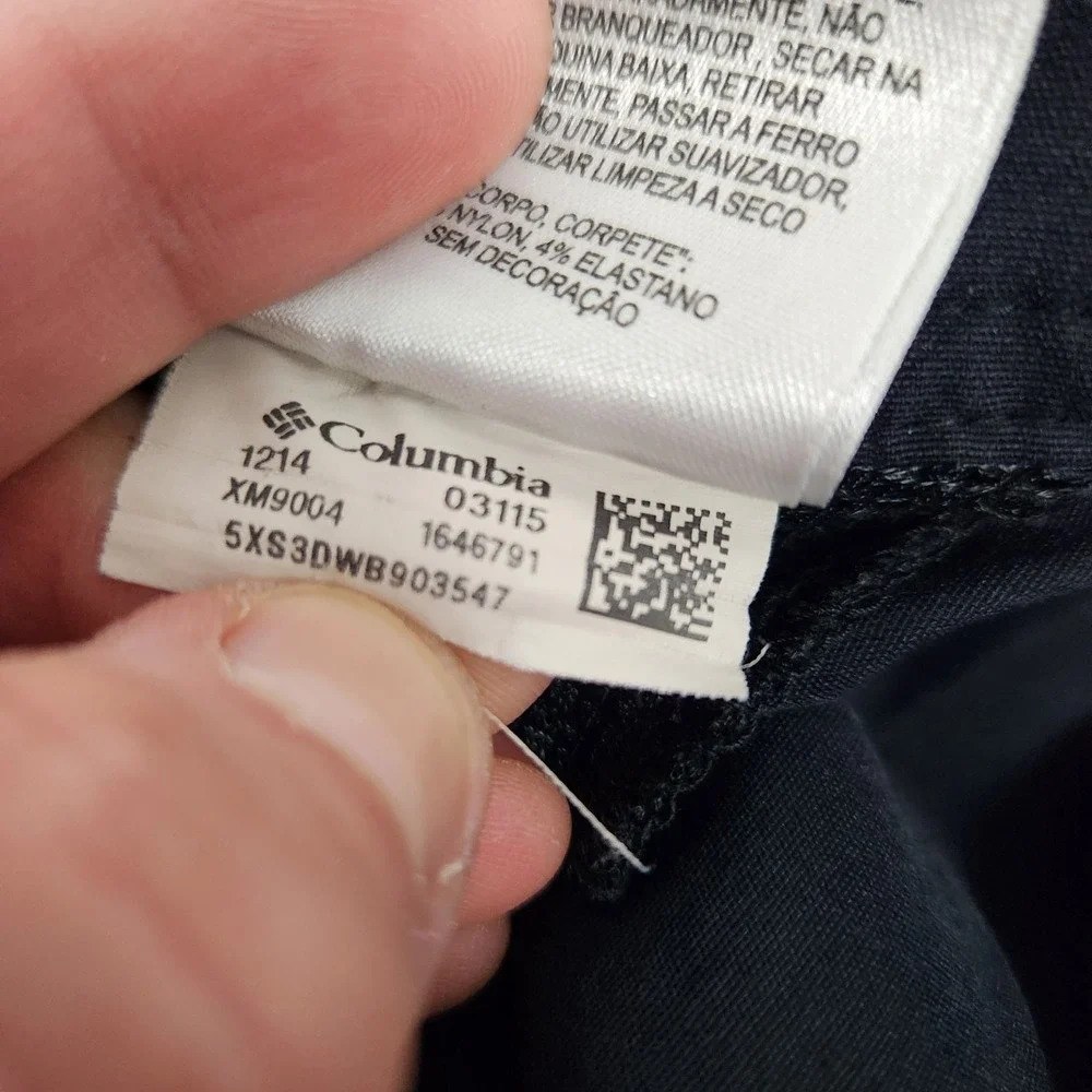 Columbia Omni Shield Advanced Repellancy Hiking Pants Men 42x30‎ Black Outdoor